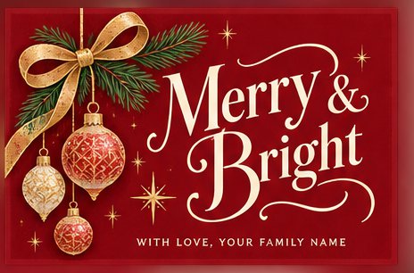 Cranberry Classic holiday card design