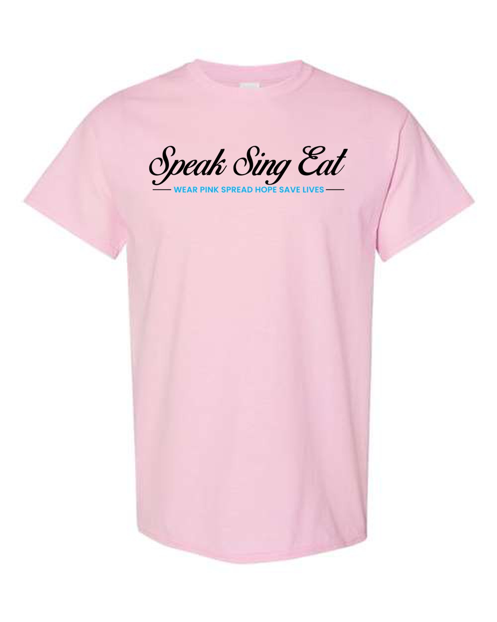 Wear Pink Spread Hope Save Lives — Cursive Tee