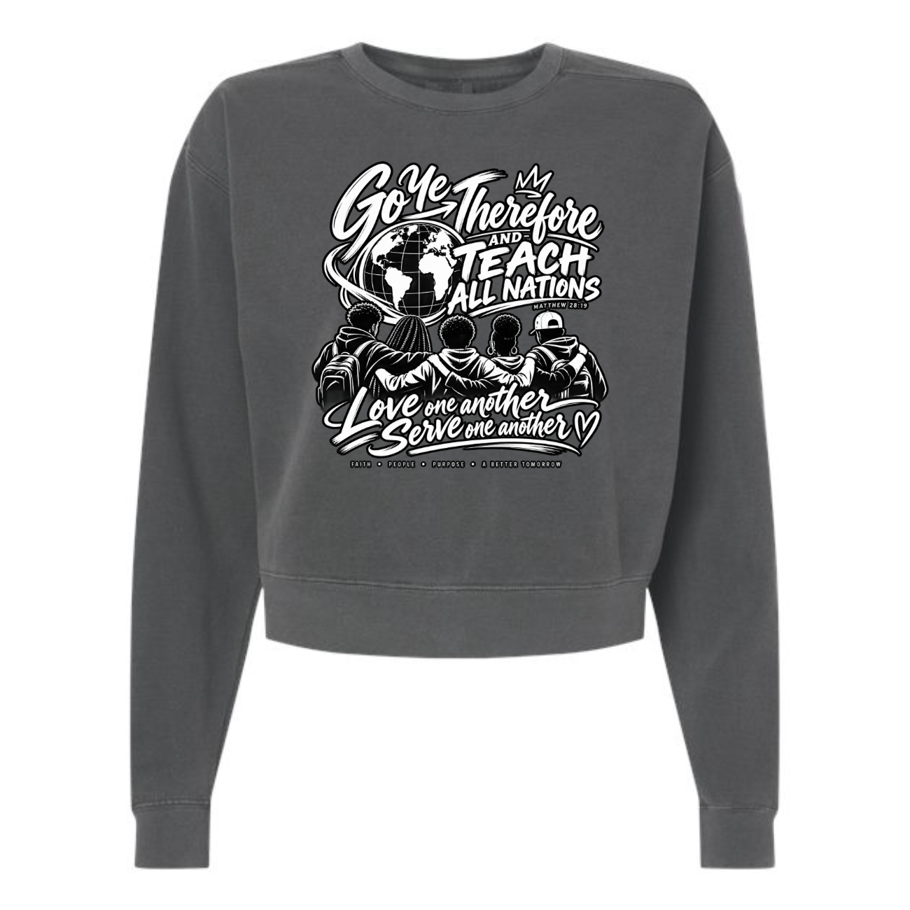 Women's Go Ye ThereFore and Teach All Nations Sweatshirt - grey